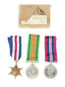 WWII SECOND WORLD WAR BRITISH MEDAL GROUP