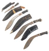COLLECTION OF VINTAGE KUKRI KNIFE DAGGERS