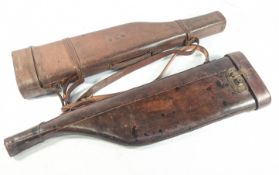 TWO EARLY 20TH CENTURY 'LEG O'MUTTON' SHOT GUN CASES
