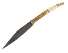 19TH CENTURY SPANISH NAVAJA FIGHTING KNIFE