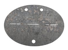 WWII SECOND WORLD WAR TURKISTAN INFANTRY DIVISION DOG TAG