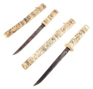 TWO VINTAGE JAPANESE TANTO KNIVES