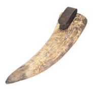 EARLY 19TH CENTURY WAGON WHEEL GREASE HORN