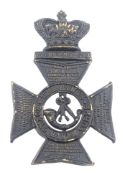 19TH CENTURY VICTORIAN KINGS ROYAL RIFLE CORPS NCO HELMET PLATE