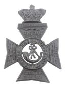 19TH CENTURY VICTORIAN KINGS ROYAL RIFLE CORPS NCO HELMET PLATE