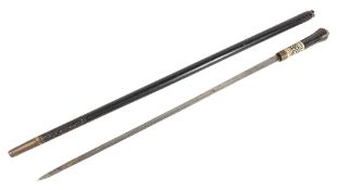 LATE 19TH CENTURY INDIAN SWORD STICK WITH CONCEALED BLADE