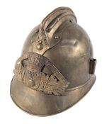 19TH CENTURY FRENCH ADIRAN FIRE FIGHTER HELMET