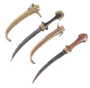 TWO MOROCCAN KOUMMYA / JAMBIYA DAGGERS