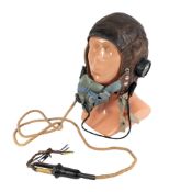 WWII SECOND WORLD WAR RAF TYPE C LEATHER FLYING HELMET