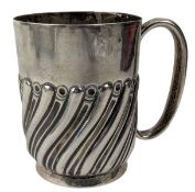 EARLY 20TH CENTURY EDWARD VII HALLMARKED SILVER CHRISTENING CUP