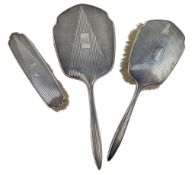 20TH CENTURY GEORGE VI HALLMARKED SILVER DRESSING TABLE VANITY SET