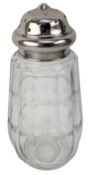 GEORGE V HALLMARKED SILVER TOPPED & GLASS SUGAR CASTOR / SIFTER