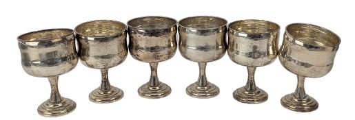 SIX 20TH CENTURY 925 STERLING SILVER GOLBETS / DRINKING VESSELS