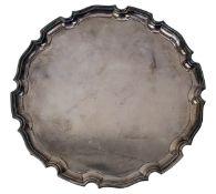 20TH CENTURY ELIZABETH II HALLMARKED SILVER SALVER / TRAY