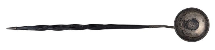 19TH CENTURY BELIEVED SCOTTISH TODDY LADLE WITH WHALE BRINE HANDLE