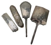 20TH CENTURY GEORGE V HALLMARKED SILVER DRESSING TABLE VANITY SET