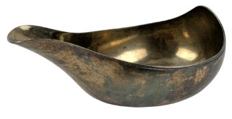 GEORGE III GILT HALLMARKED SILVER PAP BOAT
