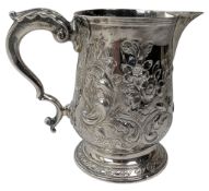 18TH CENTURY GEORGE III HALLMARKED SILVER MILK JUG / CREAMER