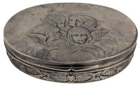 EDWARD VII HALLMARKED SILVER LIDDED JEWELLERY / TRINKET BOX