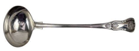 LARGE 19TH CENTURY VICTORIAN HALLMARKED SILVER SOUP LADLE