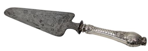 20TH CENTURY SILVER HANDLED CAKE SLICER / PIE SERVER