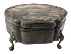 EDWARD VII HALLMARKED SILVER LIDDED DRESSING TABLE JEWELLERY BOX