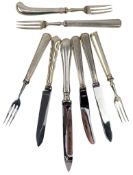 EDWARD VII HALLMARKED SILVER FORKS & HALLMARKED SILVER HANDLED FORKS & KNIVES