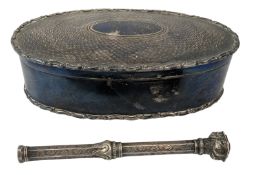 EDWARD VII HALLMARKED SILVER LIDDED SNUFF BOX / JEWELLERY BOX & A PROPELLING PENCIL