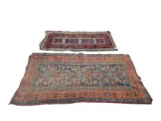 TWO EARLY 20TH CENTURY HAND WOVEN SMALL PERSIAN RUGS