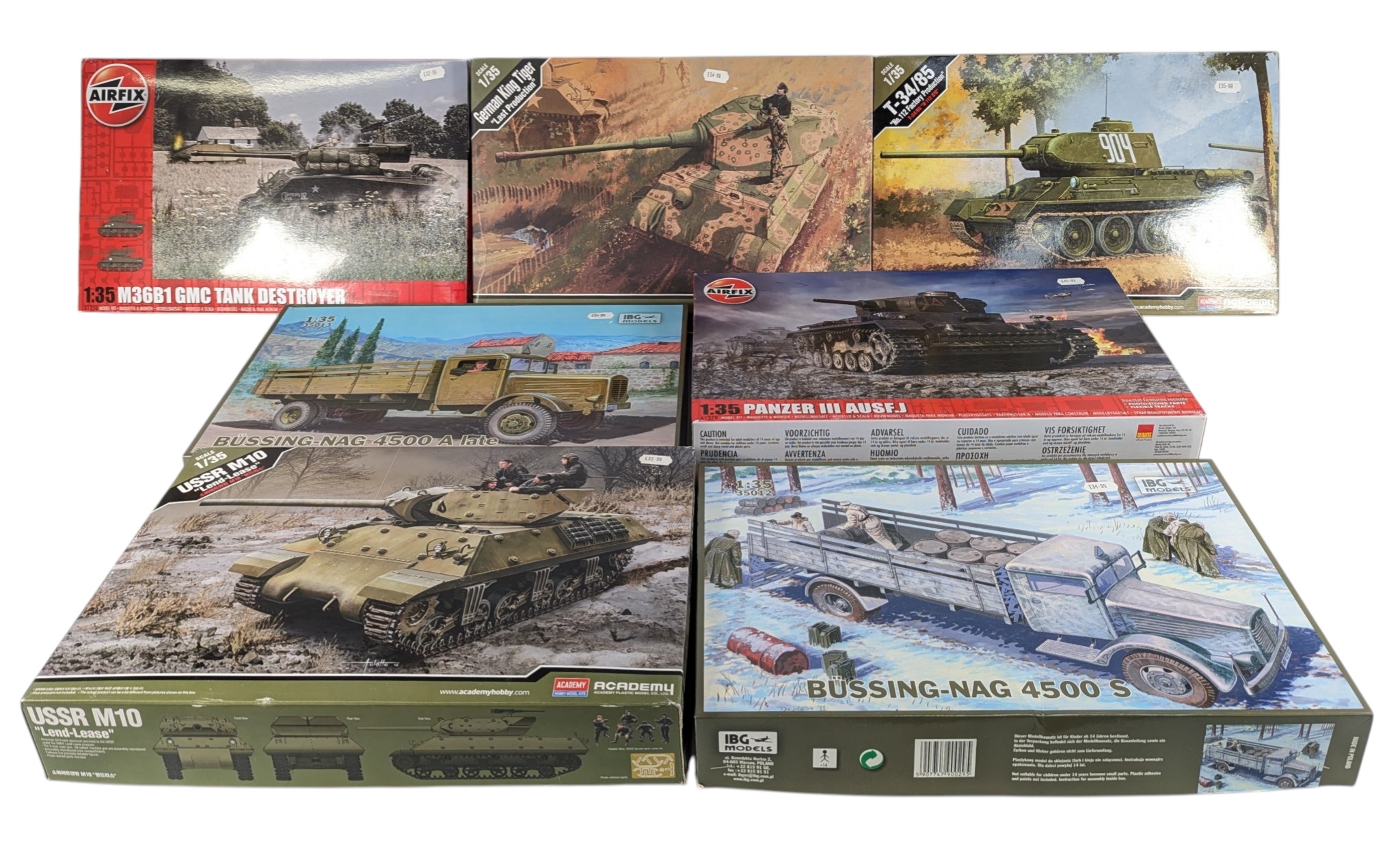 Model Kits - x7 boxed 1/35 scale Airfix, Academy, IBG Models & other ...