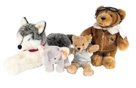 BEARS - x4 STEIFF & OTHER SOFT TOY TEDDY BEARS