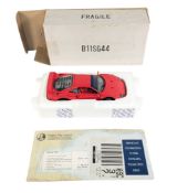 FRANKLIN MINT - BOXED RED FERRARI F40 WITH CERTIFICATE