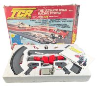 SLOT CAR - VINTAGE TCR TOTAL CONTROL RACING JAM CAR SPEEDWAY RACING CARS AND TRACK