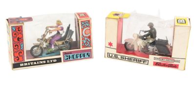 DIECAST - X2 VINTAGE BRITAINS MOTORCYCLE MODELS