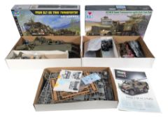 MODEL KITS - x3 1/35 SCALE PART-BUILT TRUMPETEER & OTHER MODEL KITS