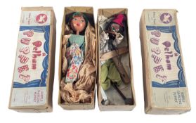 PELHAM PUPPETS - X2 BOXED VINTAGE PUPPETS