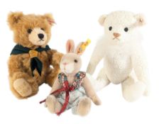 BEARS - x3 STEIFF CHANTILLY, SCOUT & RICK RABBIT BEAR