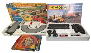 SLOT CAR - SCX & MATCHBOX RACING SETS WITH CORGI ROCKETS TRACK