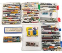 MODELS - COLLECTION OF N GAUGE MODEL RAILWAY & TRACKSIDE VEHICLES