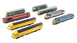 MODEL RAILWAY - x8 HORNBY OO GAUGE DIESEL LOCOMOTIVES