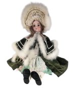 DOLLS - ANTIQUE GERMAN SIMON & HALBIG BISQUE HEADED DOLL
