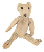BEARS - c1920s VINTAGE SOFT TOY TEDDY BEAR