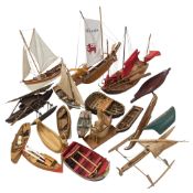 MODEL SHIPS - COLLECTION OF WOODEN MODEL SHIPS & BOATS