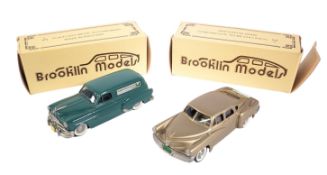 DIECAST- x2 BOXED BROOKLIN MODELS CAST METAL CARS