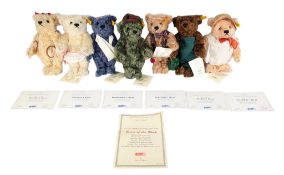 BEARS - x7 STEIFF DANBURY MINT BEARS OF THE WEEK BEARS