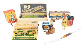 COLLECTION OF TINPLATE & CLOCKWORK TOYS