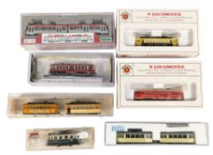 MODEL RAILWAY - x7 BACHMANN & OTHER N GAUGE LOCOMOTIVES & TRAMS