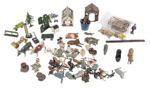 MODEL FIGURES - VINTAGE JOHN HILL CO LEAD TOY FARM FIGURES