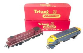 MODEL RAILWAY - X2 TRI-ANG OO GAUGE DIESEL LOCOMOTIVES