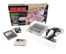 RETRO GAMING - SUPER NINTENDO CONSOLE WITH STREET FIGHTER 2